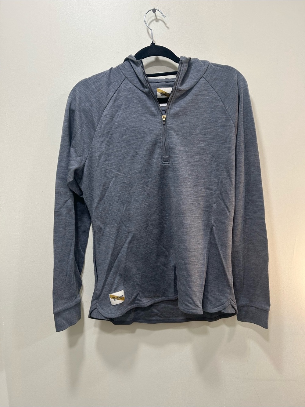 Tracksmith Wool Blend Half Zip Hoodie